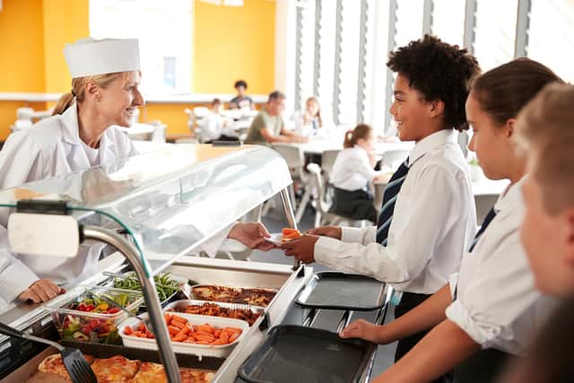 Derbyshire County Council have announced that school meal prices will increase from September – after catering service has been significantly affected by inflation and other factors driving up the cost of food and staffing.  (Credit: Monkey Business Images via Adobe)