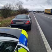 Police stopped a car after the driver cut the police vehicle up on the roundabout. The driver was reported for driving on the motorway with no ‘L’ plates, and unsupervised.