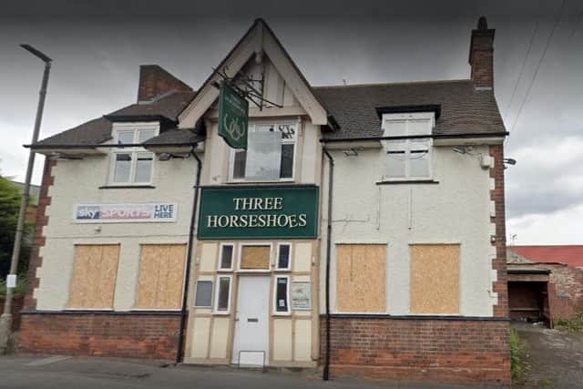 The Three Horseshoes, Pinxton is poised for redevelopment which will retain a smaller bar and create three apartments.