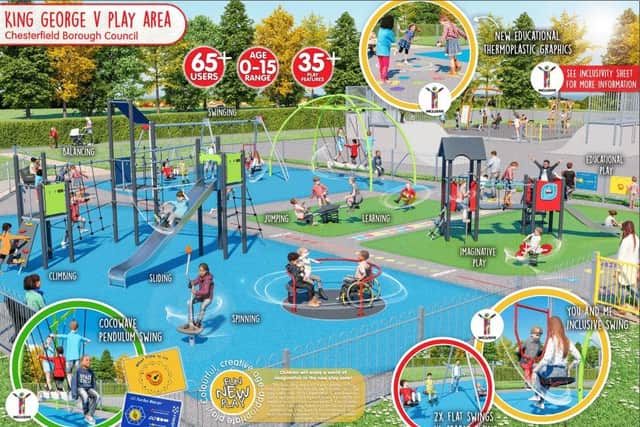 An artist's impression of how the new play area element of the development could look