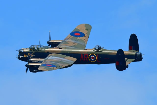 Lancaster flying over Hardwick Hall on Saturday, taken by Nick Rhodes of Hasland