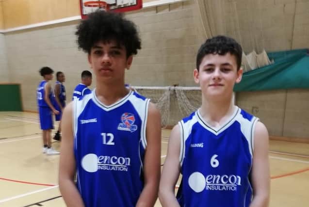 Arrows U14s' duo Kareem Luqmaan and Barnaby Smith, who were so effective in the win against York Eagles.