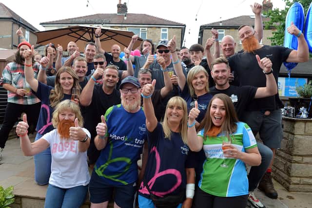 Jim celebrated completing his mammoth fundraising challenge with family and friends.