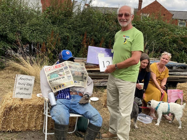Philip Arrandale won the adult's scarecrow competition.