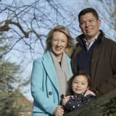 Epsom College head Emma Pattison, 45, her husband George, 39, and their daughter Lettie, seven. 