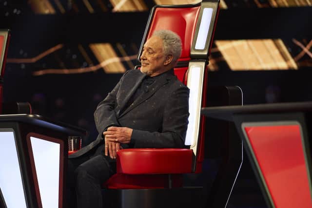 Tom Jones watches Anthonia Edwards singing in the semi-final of  The Voice UK (photo: ITV Hub)