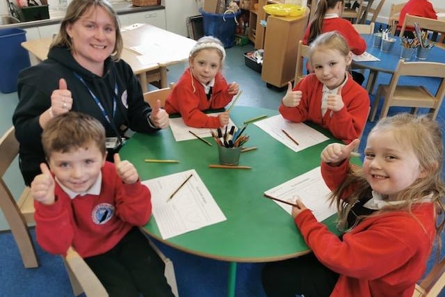 Seahouses Primary School pupils back in the classroom.