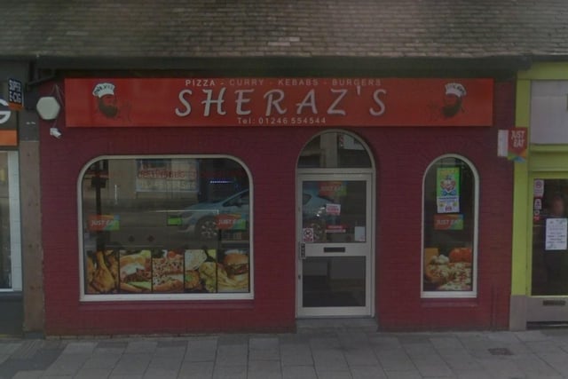 Sheraz's, on Cavendish Street, has a five-star score - it sells burgers, kebabs and pizzas as well as curries.