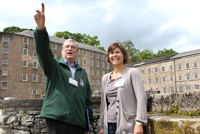 Cromford Mill Arkwright Society tour Guides Helena Williams and Peter South pictured in 2011