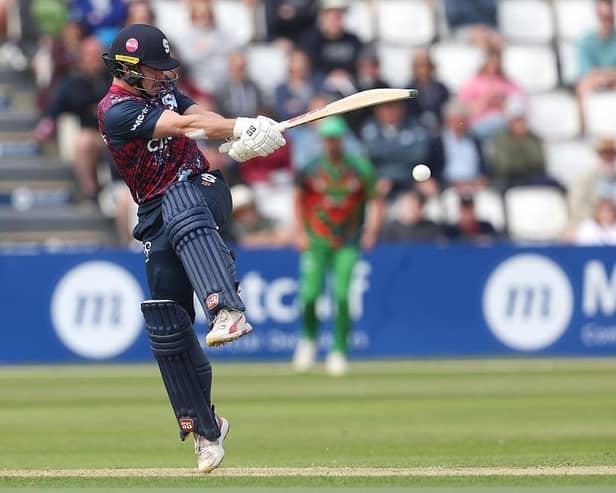 Matt Breetzke smashed 93 runs off 45 balls to ensure Derbyshire were beaten at Northants.