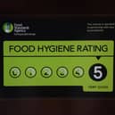Hygiene ratings have been issued to a number of Chesterfield businesses.