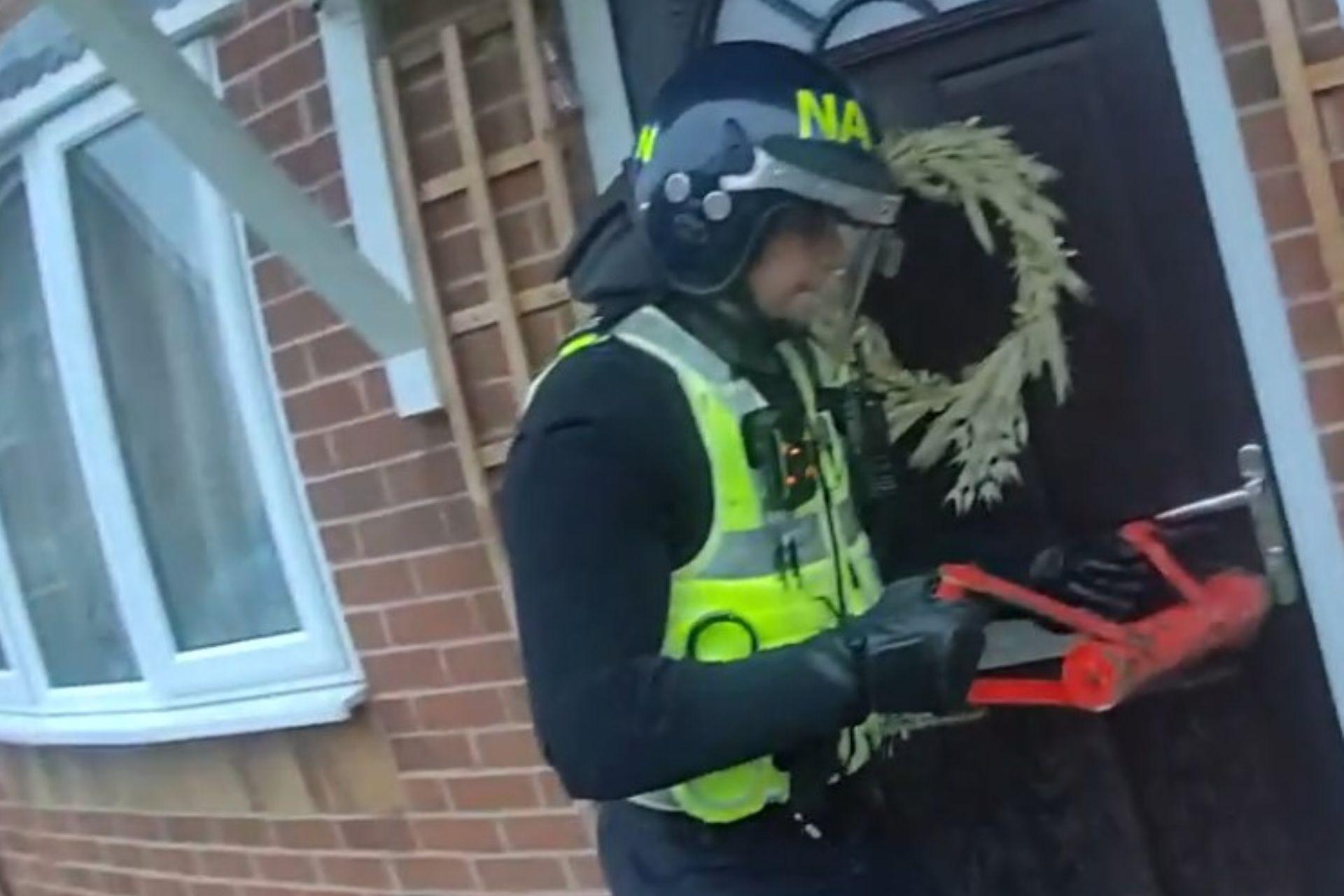 Pair arrested after police raid Derbyshire house at dawn as “large ...