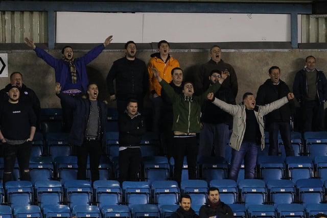 Spireites fans making themselves heared at The New Den.