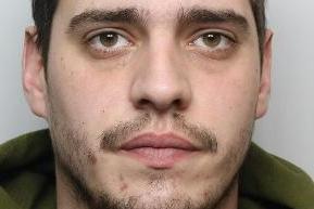 Pictured is Cameron Blair, aged 27, of Whitehouse Lane, Sheffield, who was sentenced to four years of custody on September 14 at Sheffield Crown Court after he admitted attempting to communicate sexually with a child, attempting to cause a child to engage in sexual activity, breaching a community order and an SHPO, and attempting to arrange a child sex offence. The court heard Blair was trapped by an online police decoy pretending to be a 12-year-old girl and police found a text message sent by Blair to an escort agency asking to meet someone aged under 16. Blair was sentenced to four years of custody and his SHPO was extended by five years.
