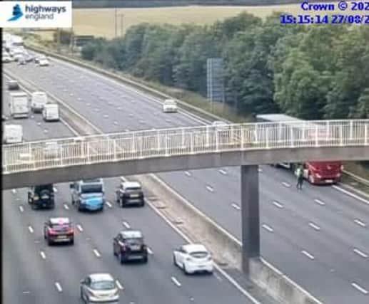 There are currently delays and lane closures on the M1 in Derbyshire due to the incident