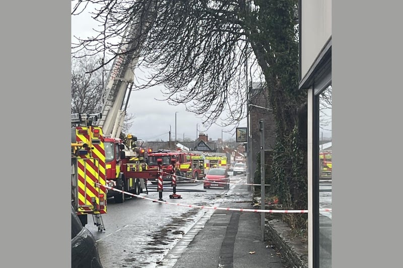 Firefighters from Derbyshire Fire and Rescue Service are currently at the scene.