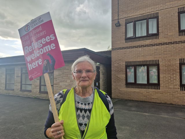 Barbara Sansome, from North Derbyshire Refugee Support Group, said that it was important to see asylum seekers as 'individual human beings with families, who had lives before they came here.' She added 'racism only divides us'.
