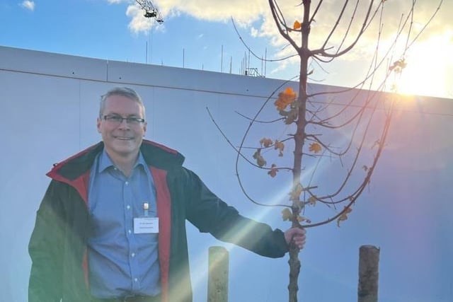Thirty of the new saplings have been planted close to the Trust’s £2m Health and Wellbeing Hub – which opened in the summer and offers colleagues access to the latest gym and counselling break-out facilities, thanks to the Chesterfield Royal Charity’s fundraising appeal.