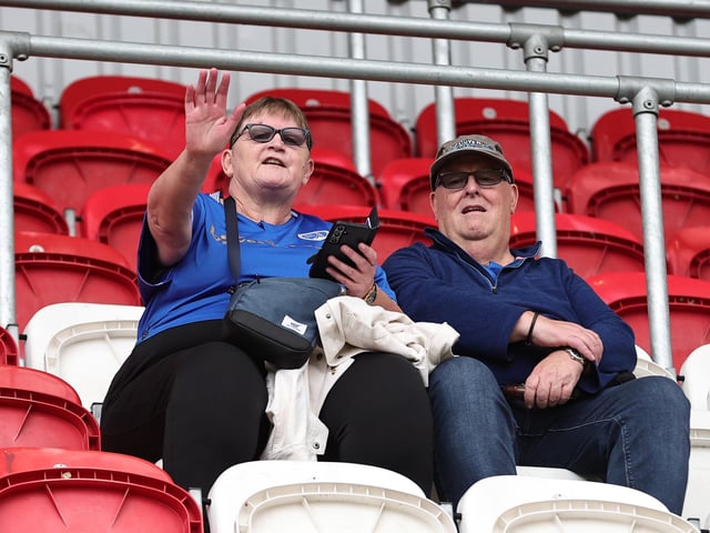 Chesterfield supporters on derby day