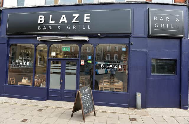 Blaze Bar and Grill on Stephenson's Place, Chesterfield.
