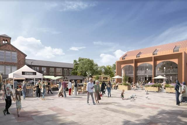 Artist's Impression Of What A New Pedestrianised Square In Clay Cross Might Look Like, Courtesy Of Ne Derbyshire District Council