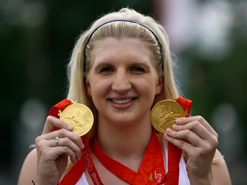 Rebecca Adlington won gold in the 400m and 800m freestyle at the Beijing 2008 Olympic Games, which saw her win the 800m in a new world record time.