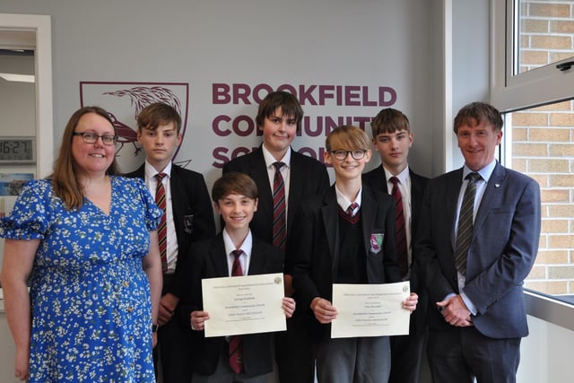 Brookfield school team have been crowned as winners of Edge Hill University’s national Maths Challenge earlier this month. Eighty-five teams from across the country entered the competition with only 12 teams making it through to the grand final, held at the University’s Ormskirk campus on Tuesday, July 4. The winning ‘Pythagoras Prospects’, team from Brookfield Community School was comprised of math wizzes Toby Barnett, George Reddish, Felix Cooke, Benjamin Rowbottom and Harry Collins (left to right).