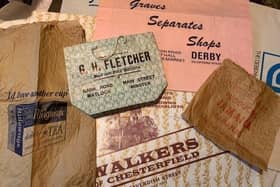 The bags come from retailers all over Derbyshire dating back to the 1950s.