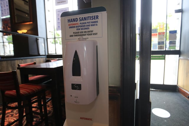There will be a large number of hand sanitiser stations placed around the pub for staff and customers.  Picture: Chris Etchells
