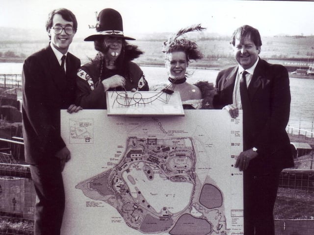 The theme park was located in a country park with a large lake in the middle. 
There were different themed areas with various white-knuckle rides introduced over the years.
Which was your favourite?