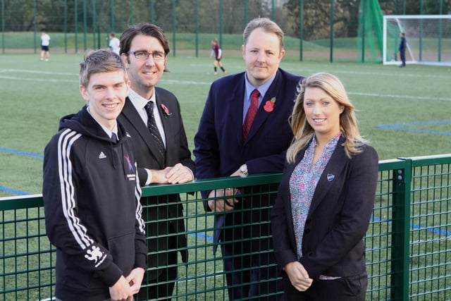 Toby Perkins MP visits Brookfield, with Jack Palmer-Coole Platinum young embassador, Mark Tournier, partnership development manager Chesterfield schools sport partnership and Laura Wagstaffe, Platinum Young Embassador.