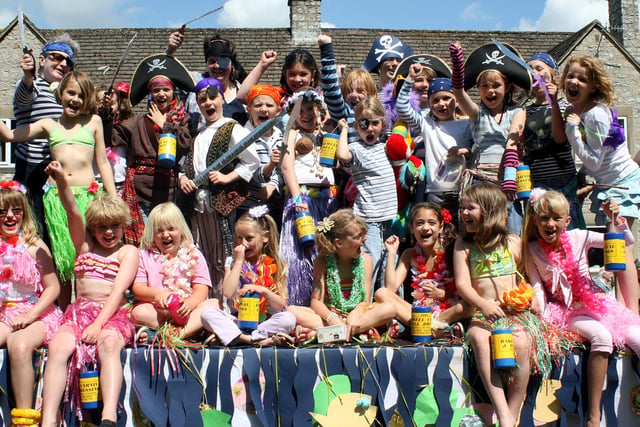 The 2nd Bakewell Methodist Brownies on their Pirates of the Caribbean float at Bakewell Carnival in 2007.