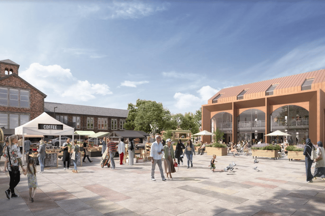Artist'S Impression Of What A New Pedestrianised Square In Clay Cross Might Look Like, Courtesy Of Ne Derbyshire District Council