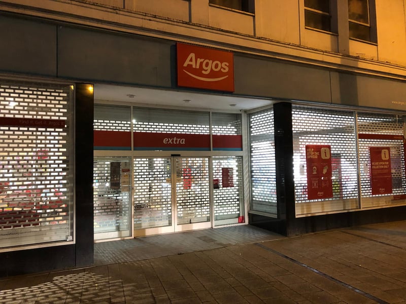 The Argos branch in Commerical Road, photographed at 10.20pm on March 25. Picture: Richard Lemmer