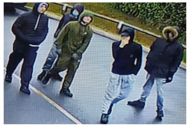 Police want to speak to this group of men.