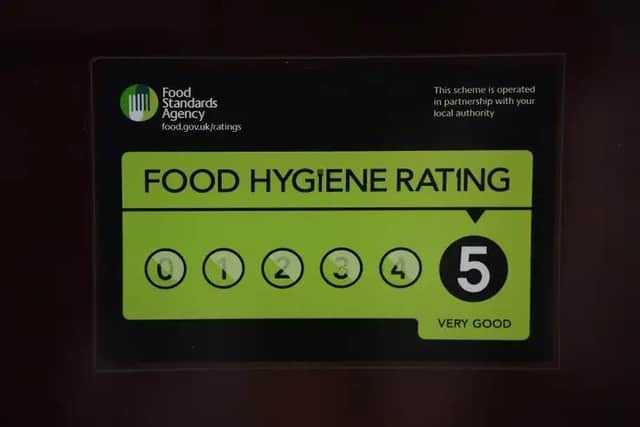 A number of takeaways and food outlets have been given new hygiene ratings