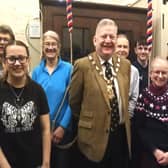 Martin Thacker, chairman of North East Derbyshire District Council, with bellringers who will be supporting the Bell A-Peal in aid of Ashgate Hospice on May 11.