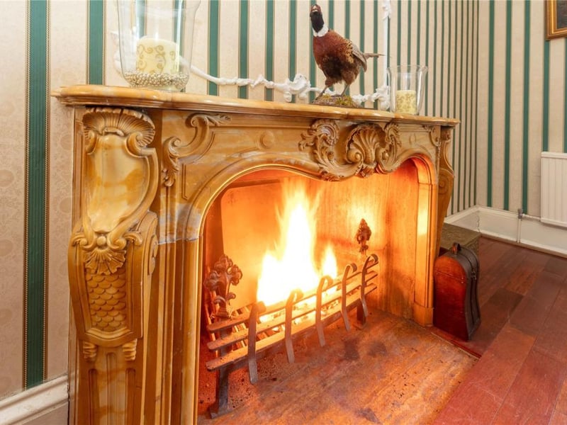 Feature fireplace.