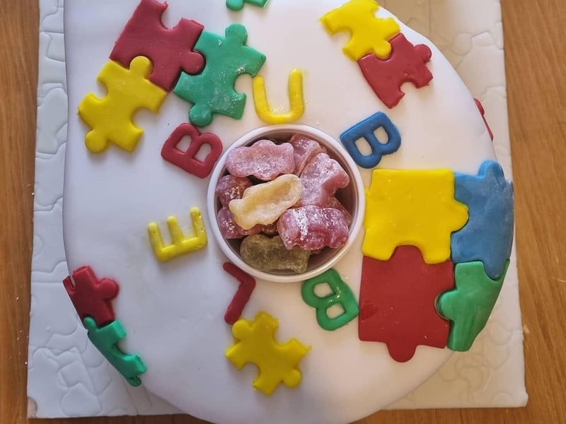 Nichola Smith made this cake for the bubble autism support group.