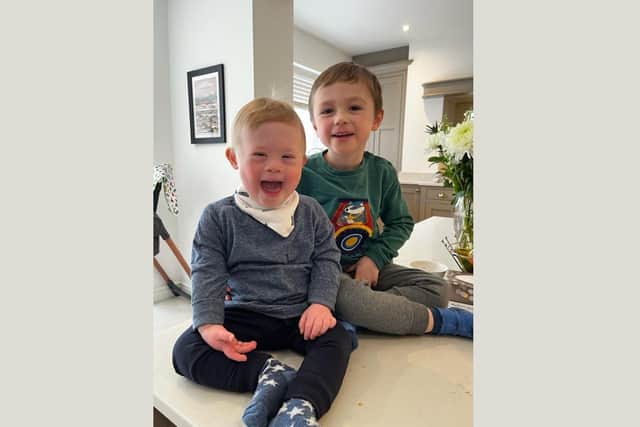 Alfie's family, including his older brother Teddy, 5, were forced to spend last Christmas at the intensive care unit.