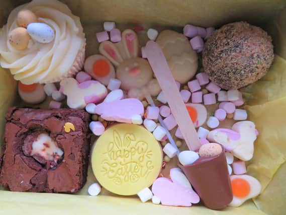 Easter treat box from Small Town Girl Bakery.