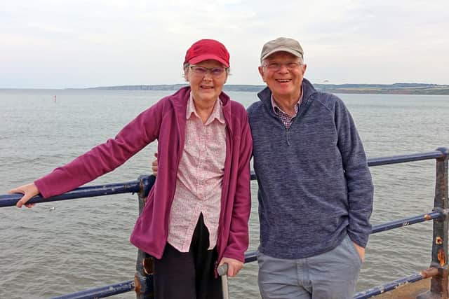The couple at Filey in 2019 for Kate's 59th birthday.