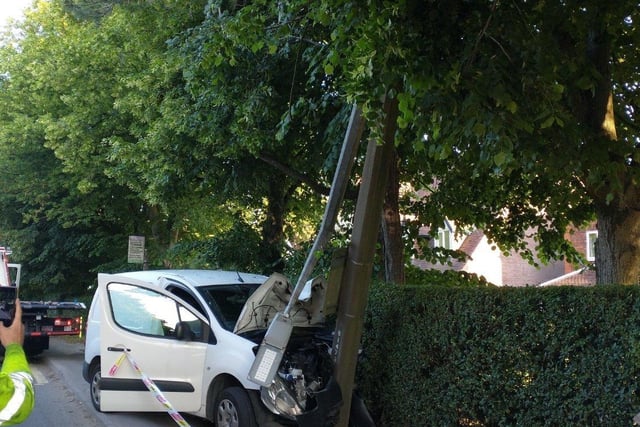 On June 21, the Derbyshire Roads Policing Unit tweeted: “A511 Ashby Road, Woodville. 4.40am this morning. Van collides head on with lamp post. Cleaning chemicals cause burns to drivers skin. Driver states swerved to avoid car on wrong side of road.”