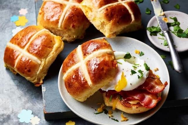 Extremely Cheesy Hot Cross Buns are a new addition to the M&S range this year.