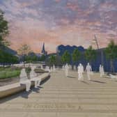 This artist's impression shows how the new area could look after the scheme is completed.