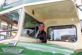 Tony Staley driving the old Chesterfield Transport bus in 2006