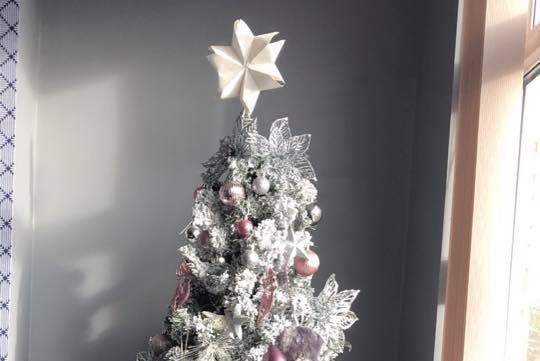 Amie Burgess shared a photo of her pretty pink Christmas tree