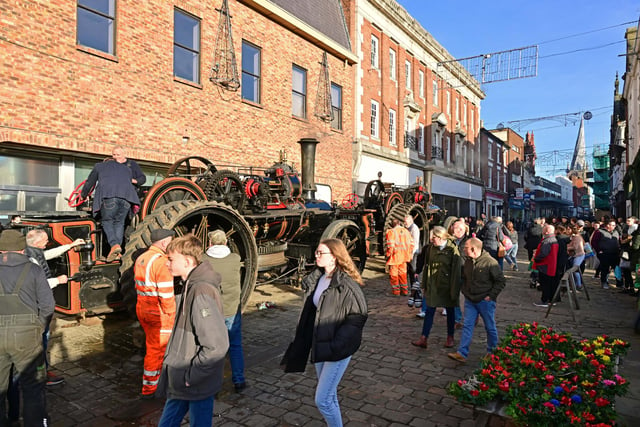 Two historic Marriott Drilling steam engines visited Chesterfield last Saturday, December 16, putting smiles on the faces of railway enthusiasts.