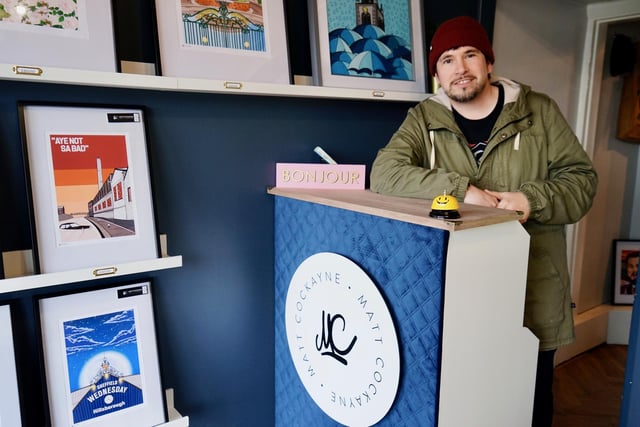 Matt said that the shop would be a place where he can produce his art and sell it. Customers can see his works in real life, rather than online, and talk to him about his art.