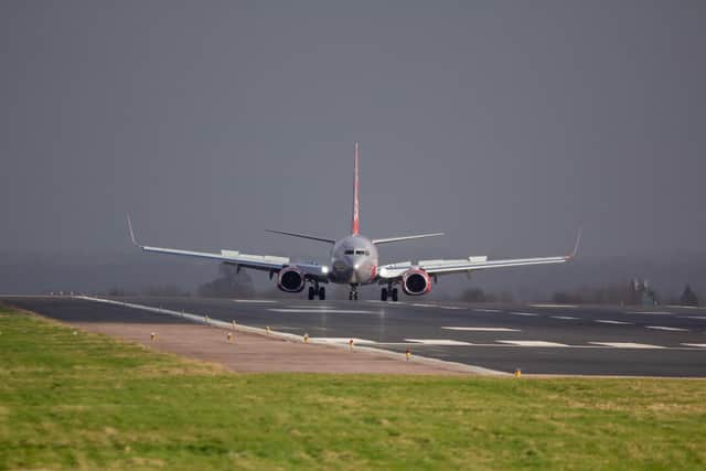 A number of flights from Manchester Airport are delayed today. 
Credit: David - stock.adobe.com